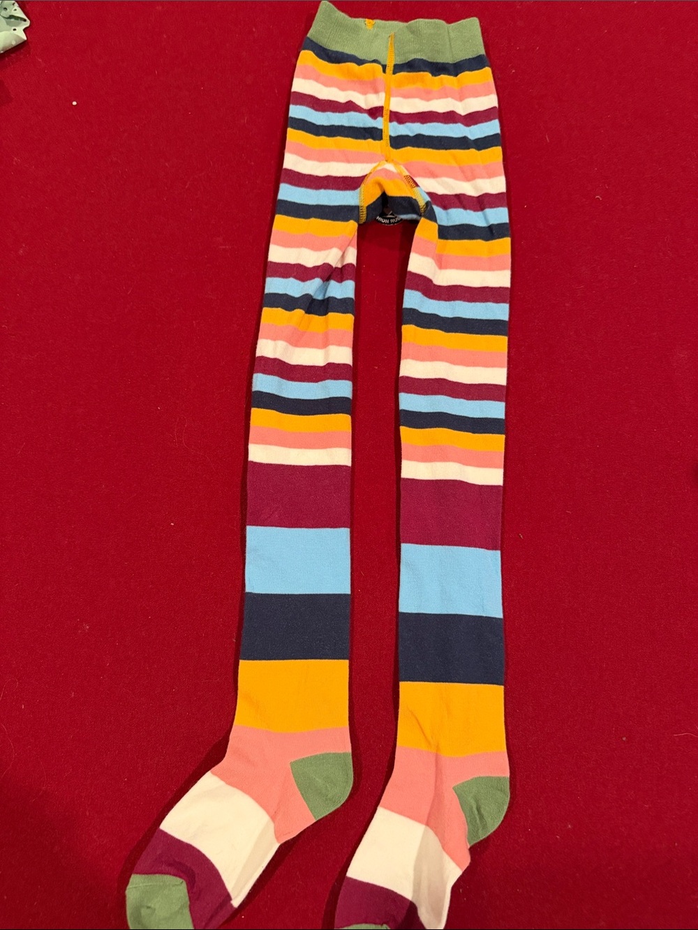 Striped Multicolor Tights - Colorful Stripe Design